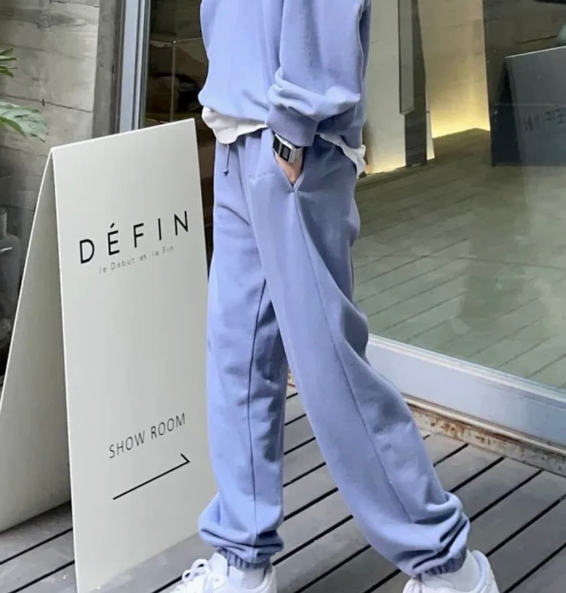 [새상품] 드핀 트레이닝 조거팬츠 미스트블루 상품이미지9