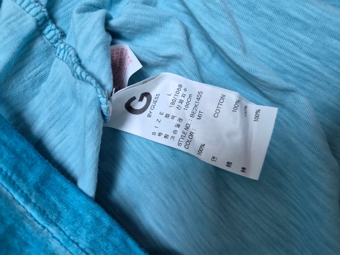 지바이게스 G by Guess 가먼다잉 반팔티셔츠 100  블루 상품이미지7