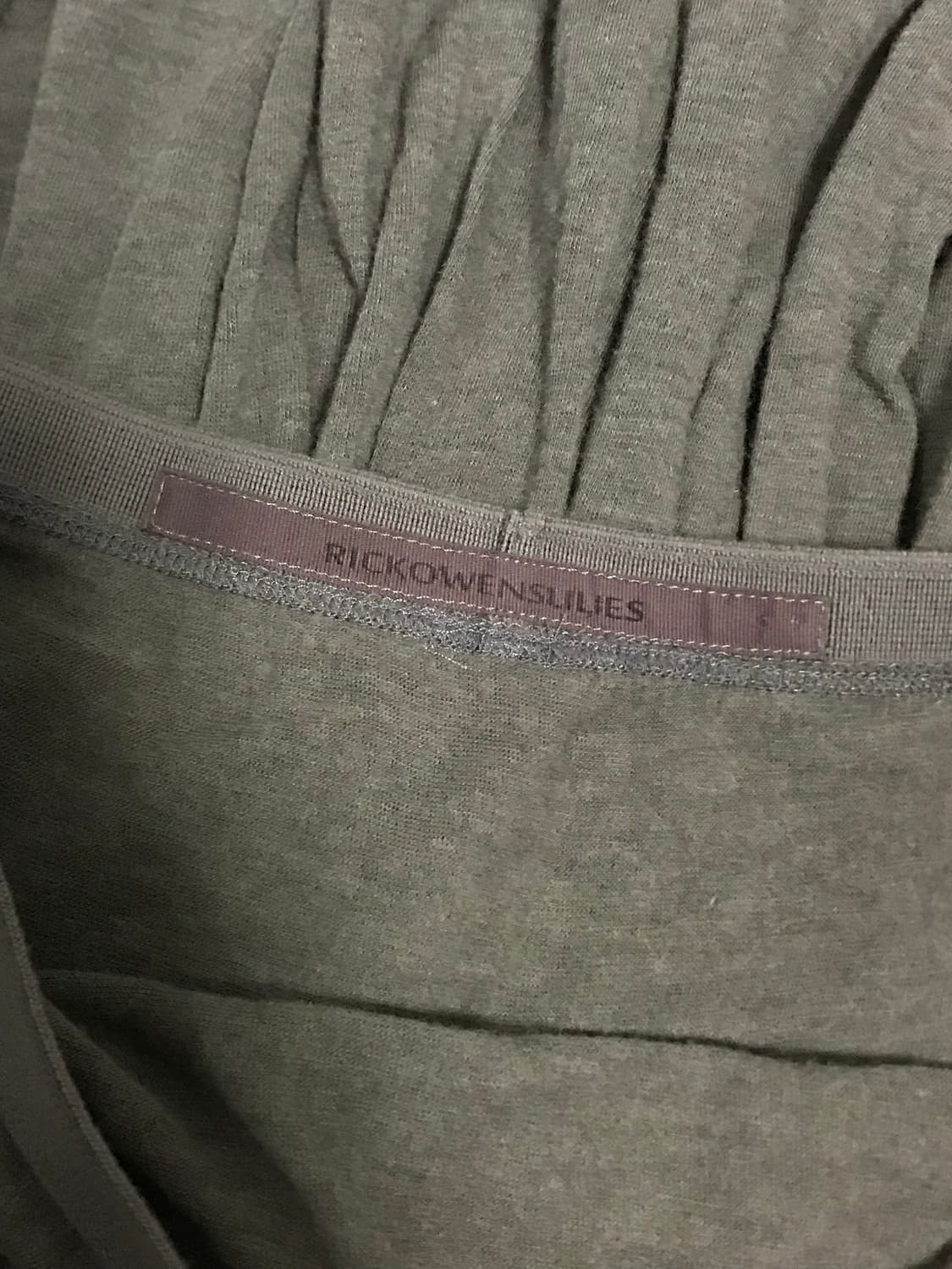 릭오웬스 릴리스 백 플리츠 드레이핑 미디 스커트 상품이미지7