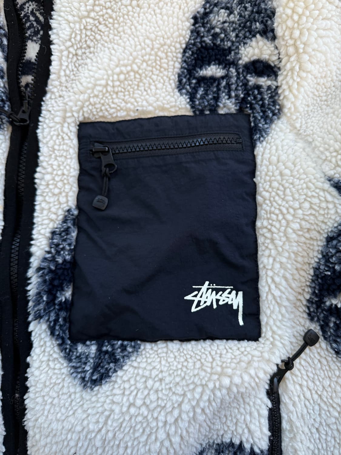 스투시 마스크 자카드 쉐르파 플리스 자켓 상품이미지5