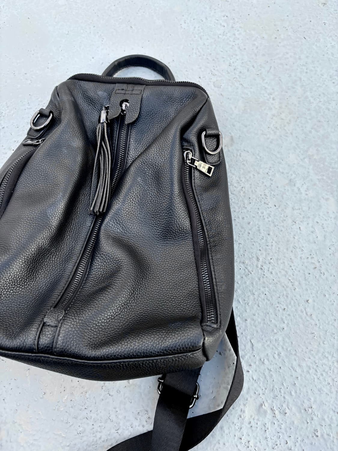 “Vintage”00’s 3Zipper Detail Leather Bag 상품이미지4