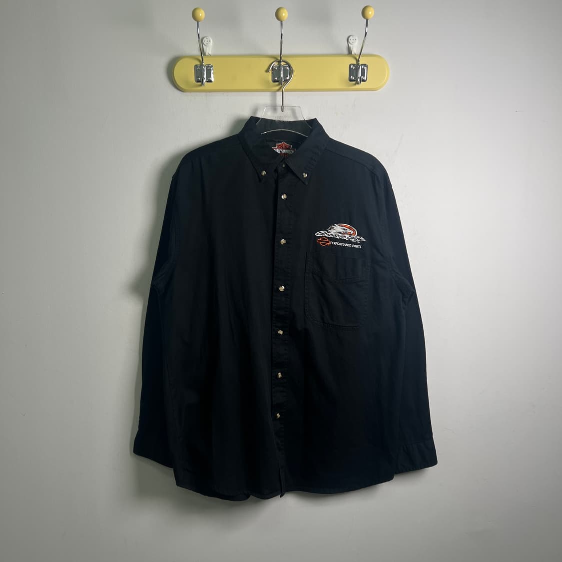 할리데이비슨 스크리밍 이글 블랙 버튼업 셔츠 M 상품이미지2