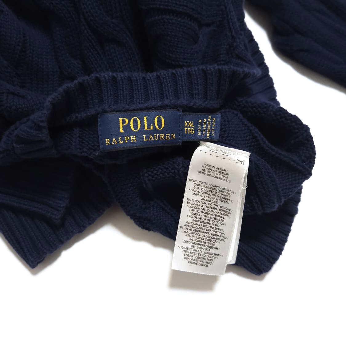 폴로 랄프로렌 케이블 꽈배기 니트 스웨터 네이비 상품이미지5