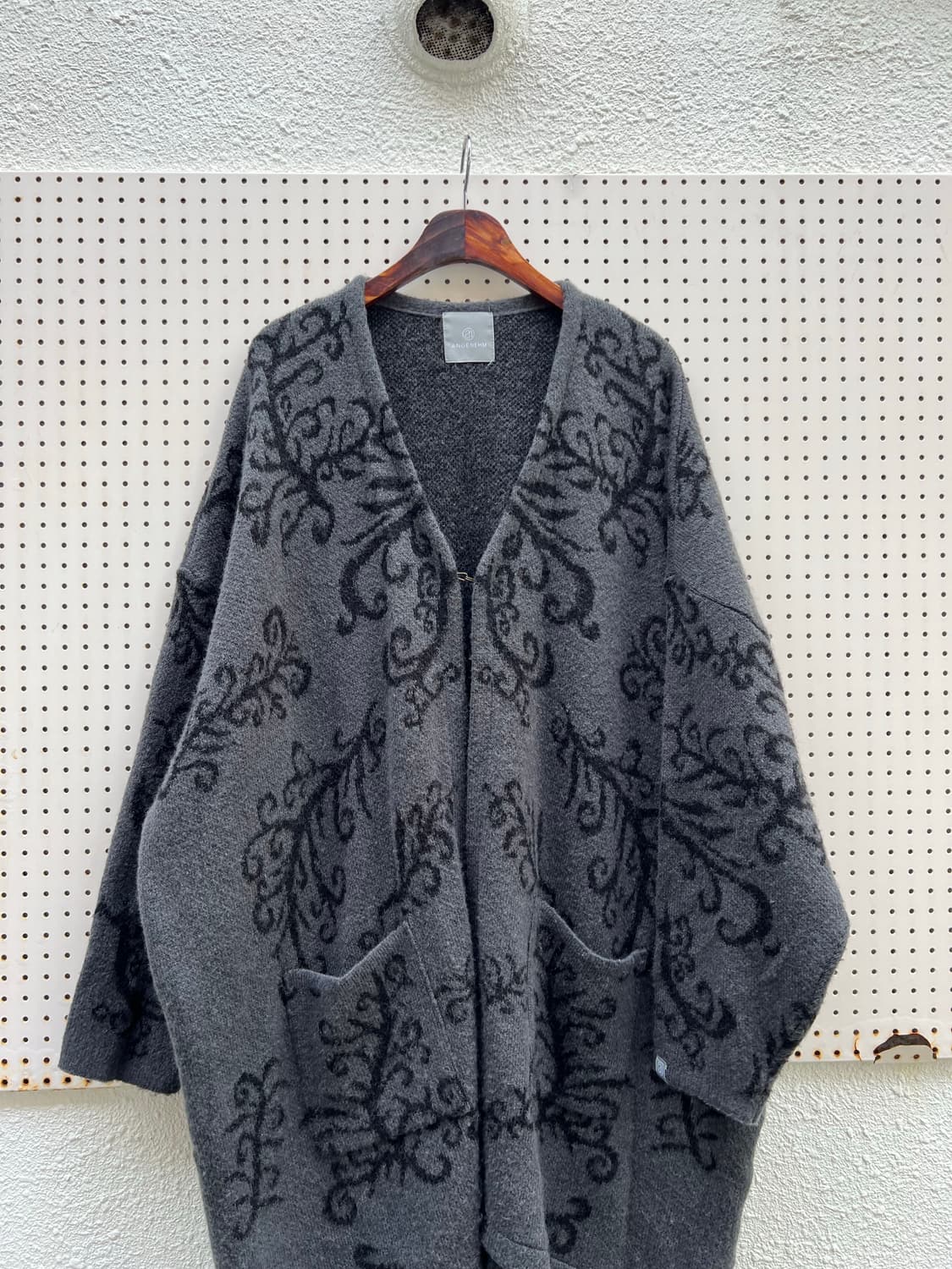 ANGENEHM JAPAN MADE PATTERN 니트 로브 코트 상품이미지5
