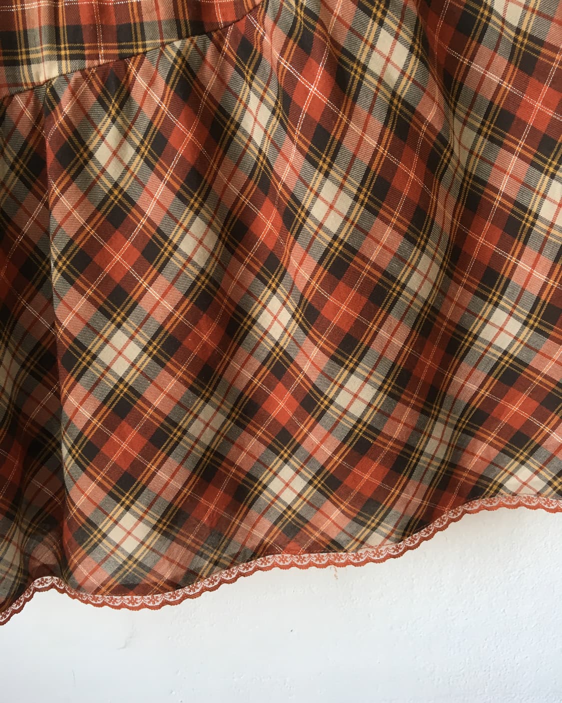 Check pattern patch layer skirt 상품이미지2