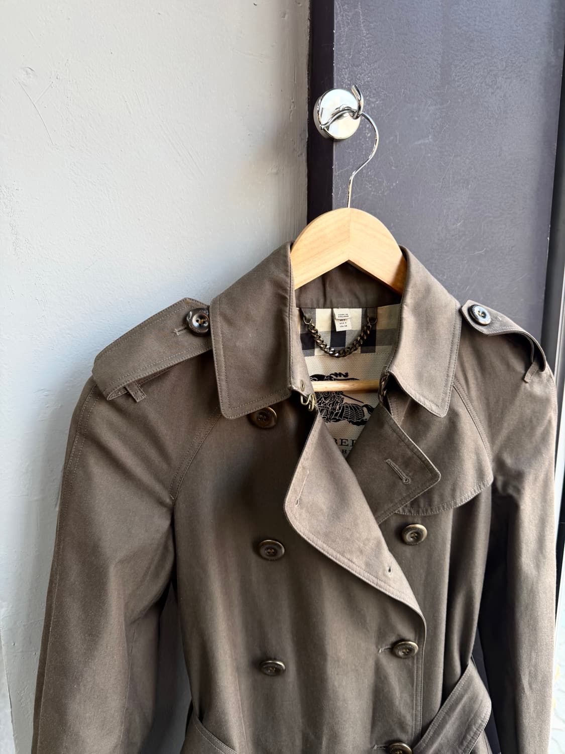 UK6/ 버버리 런던 견장 밀리터리 트렌치코트 상품이미지3