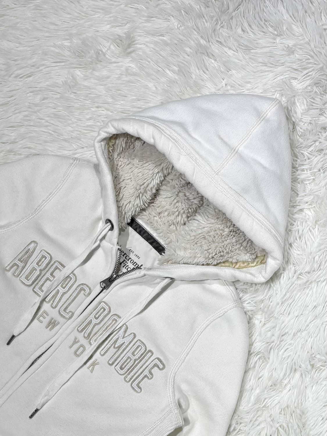 아베크롬비 빅로고 투웨이 양털 후드집업 상품이미지5