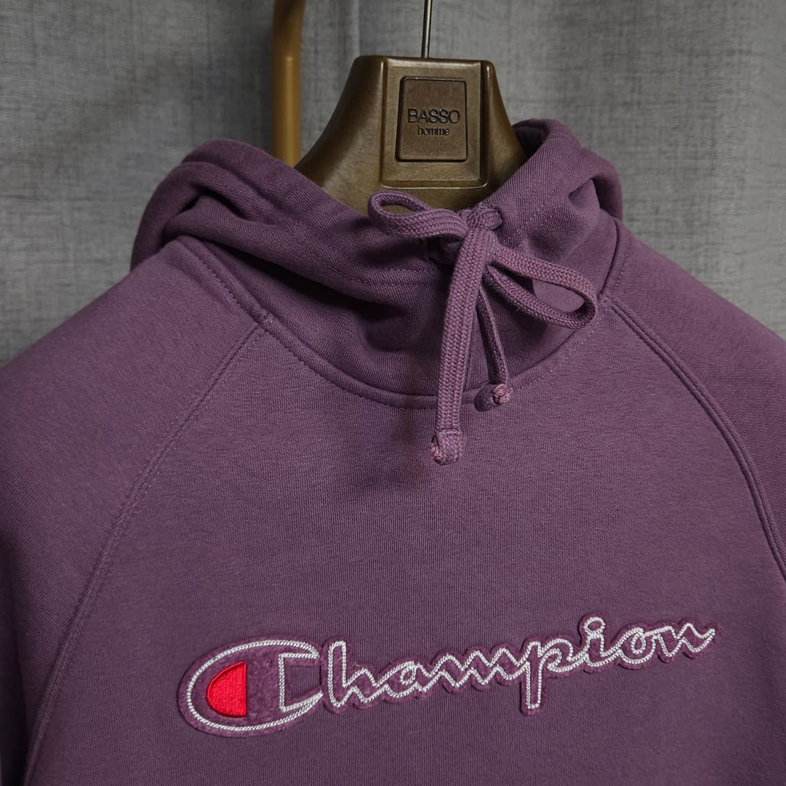 M ) 챔피온 어센틱 자수 후드티 퍼플 상품이미지3