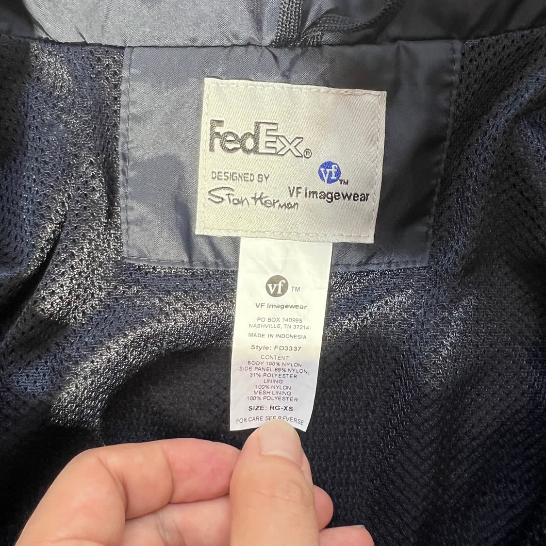 [XS]FEDEX 페덱스 스카치 바람막이 퍼플 배색 후드 자켓 상품이미지4