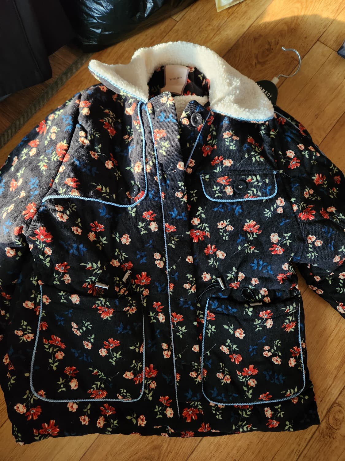 바이탈싸인 플라워 코듀로이 플리스 자켓  상품이미지4