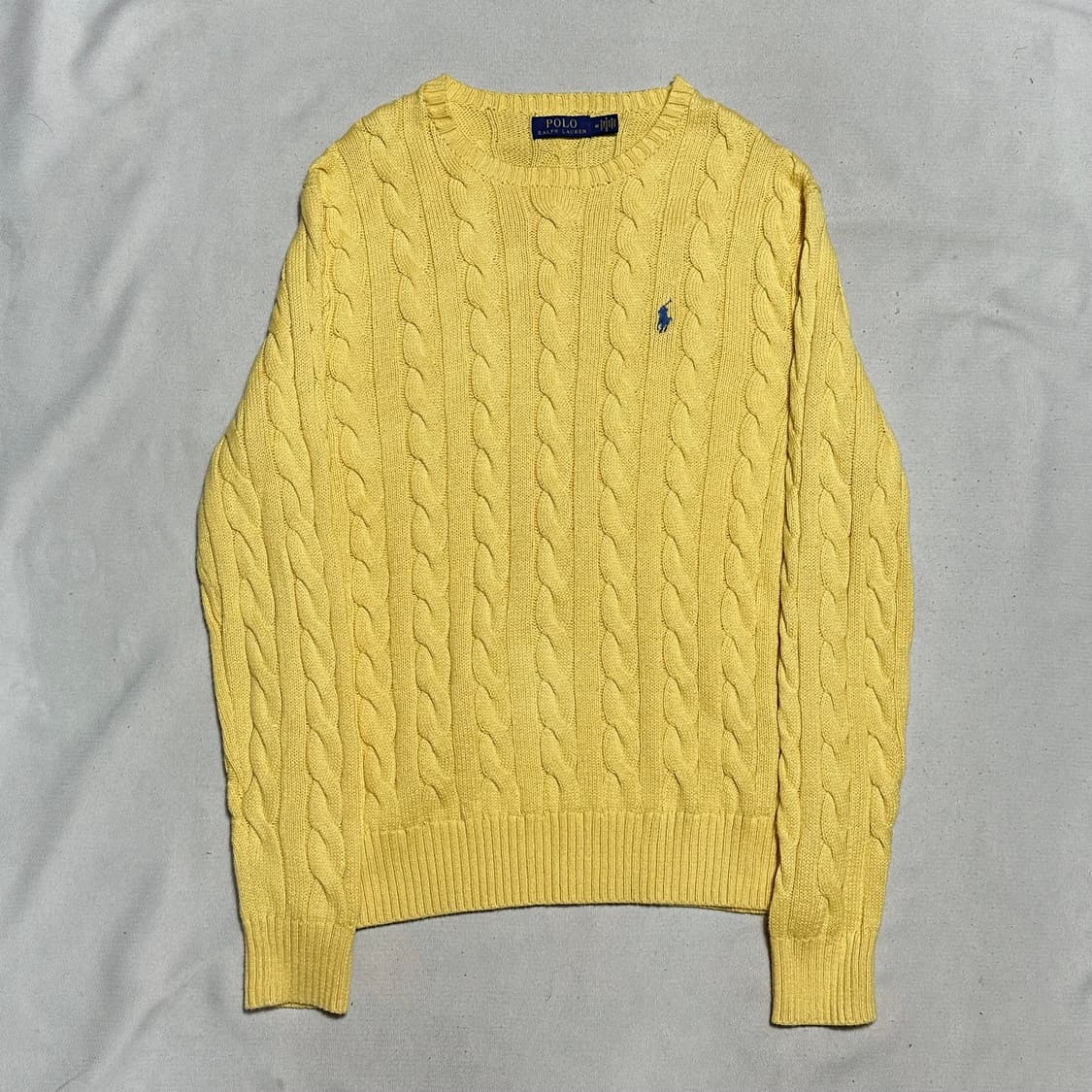 M 폴로랄프로렌 옐로우 케이블 니트 상품이미지2