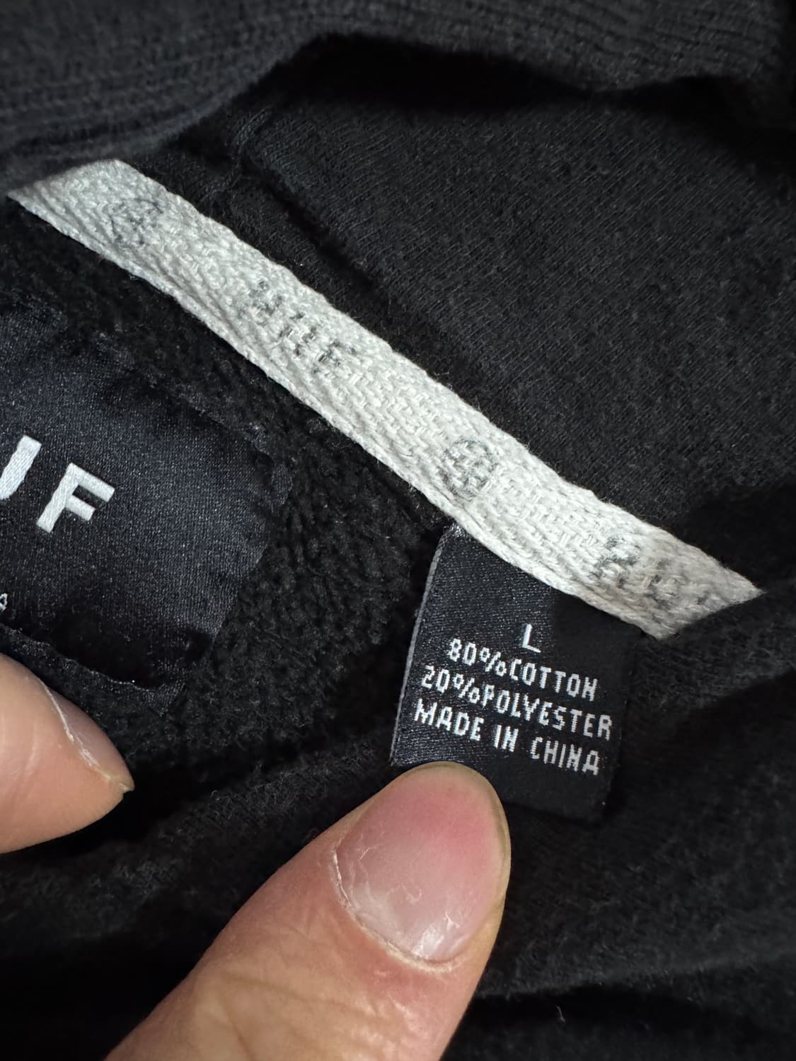 허프 Huf 뒷 프린팅 스트릿 기모 후드티 L 블랙 상품이미지4