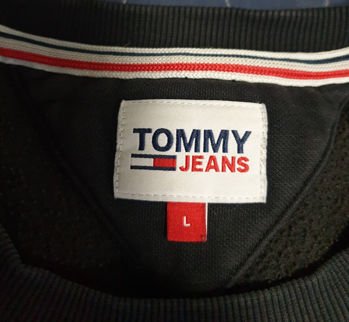 타미진스 스몰로고 기모 맨투맨 블랙 (L) 상품이미지3