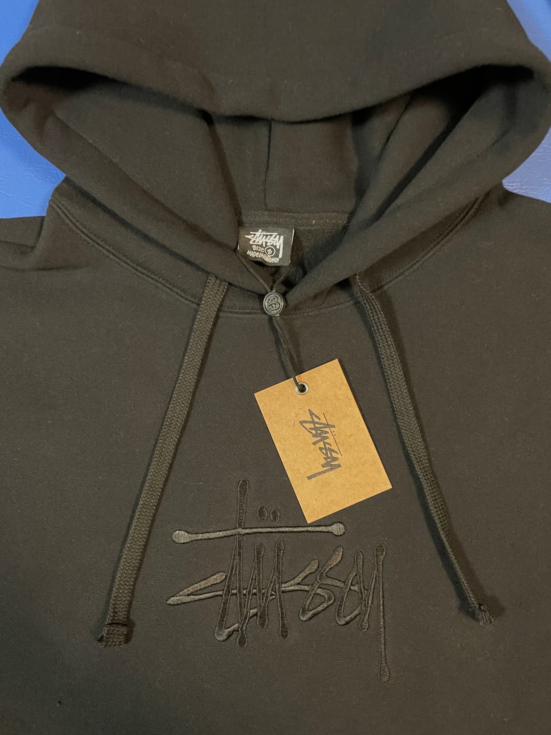 스투시 자수 후드티(블랙) 상품이미지3