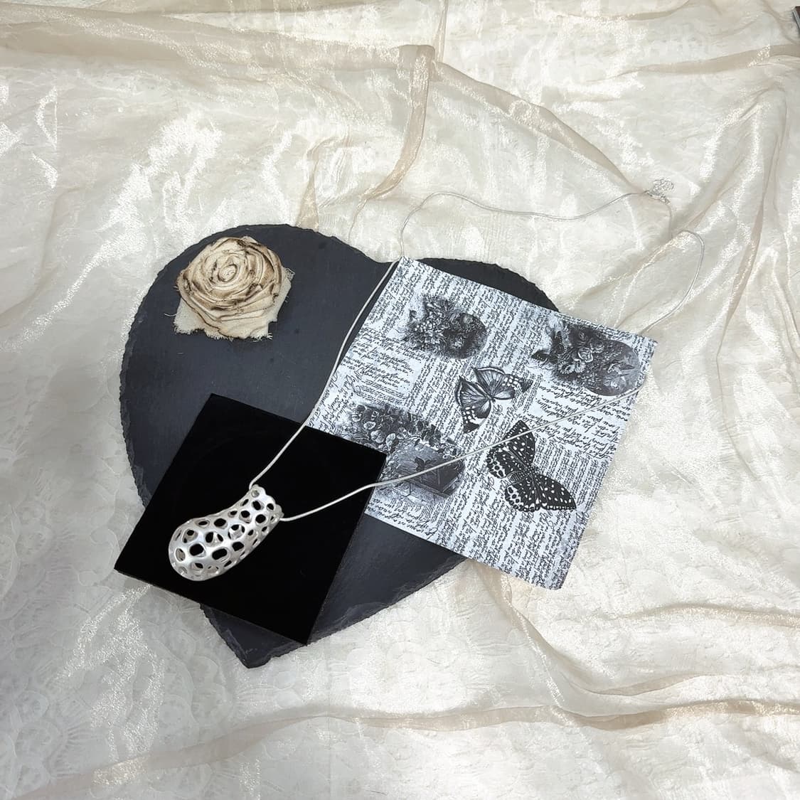 빈티지 중세 마테 부츠양말 스네크체인 목걸이 상품이미지2