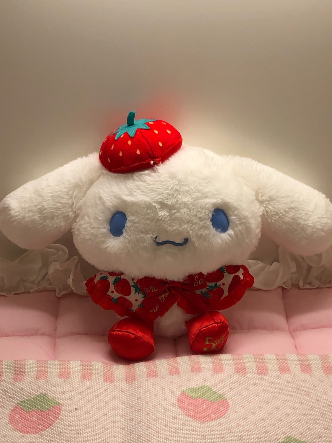 산리오 시나모롤 딸기 이치고 50주년 마스코트 인형 중형 상품이미지8