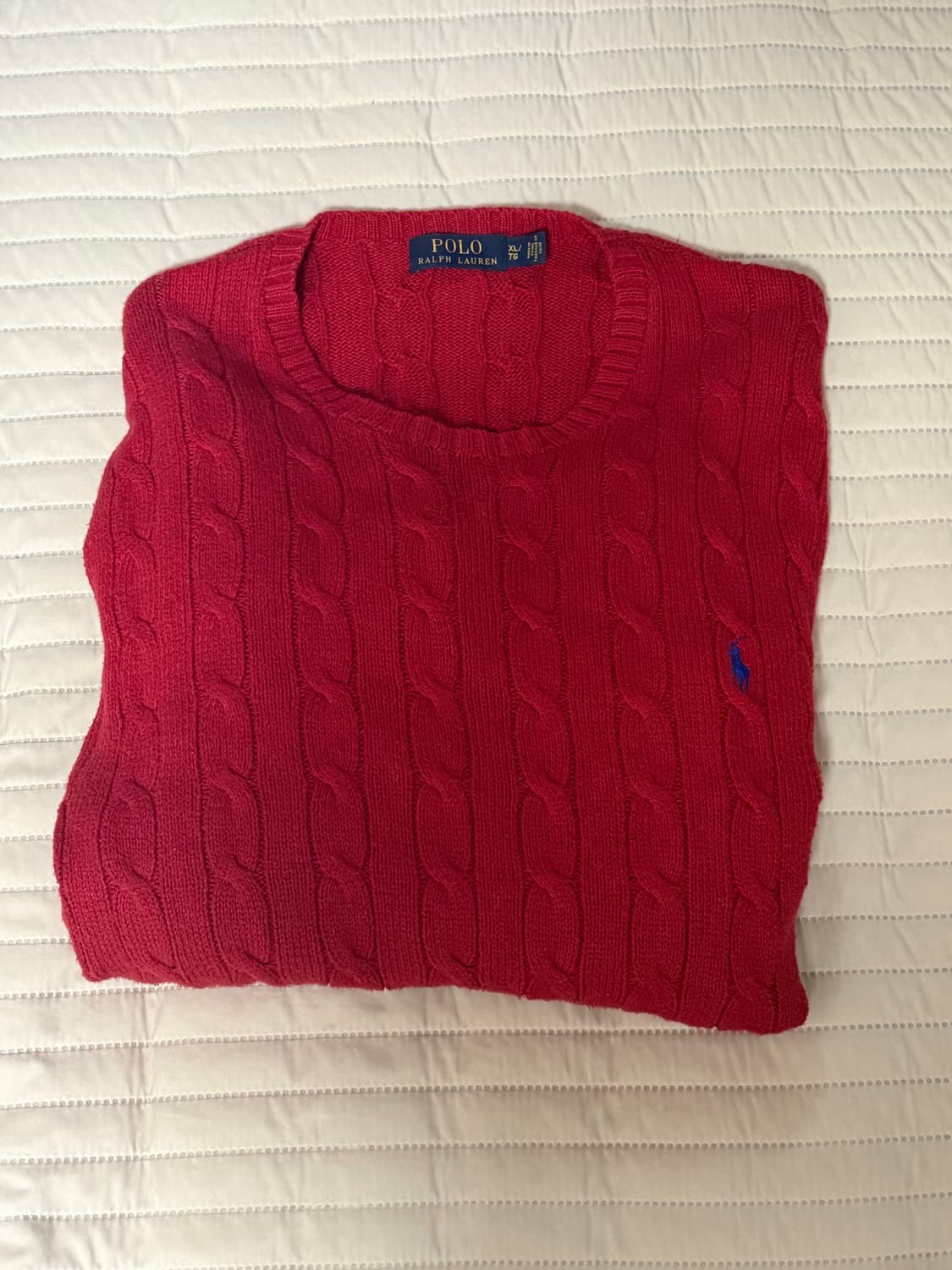 폴로 레드 니트 XL 상품이미지1