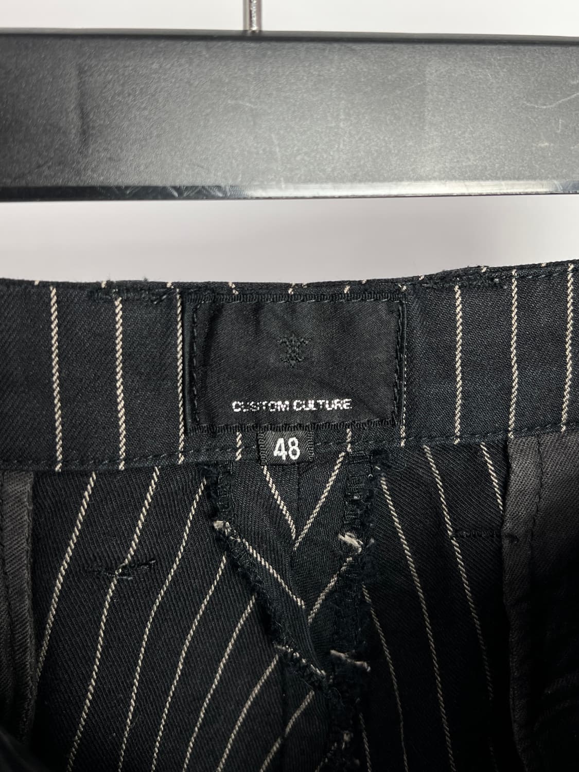 CUSTOM CULTURE 스트라이프 부츠컷 팬츠 상품이미지3
