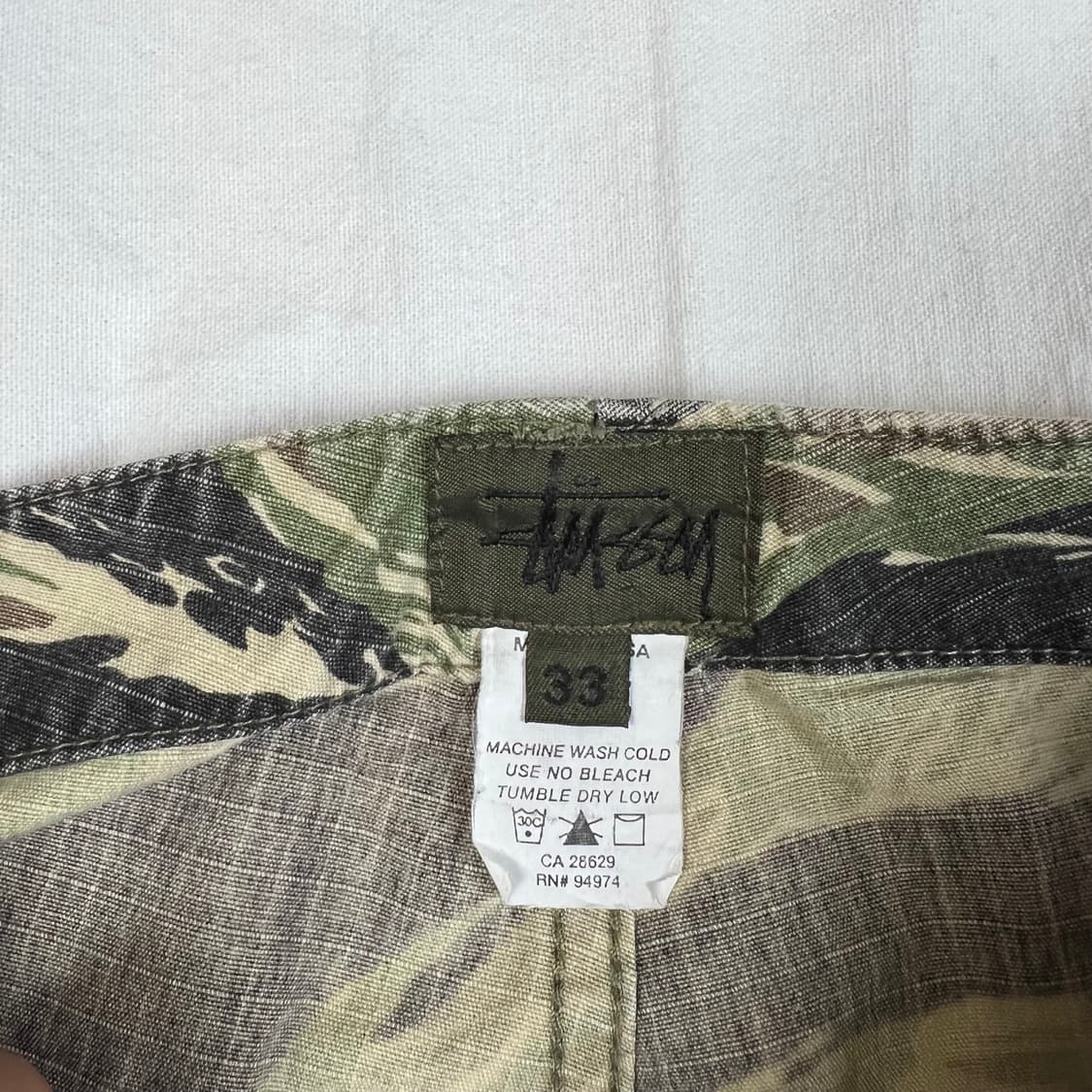 90s 스투시 stussy 타이거카모 팬츠 바지 상품이미지7