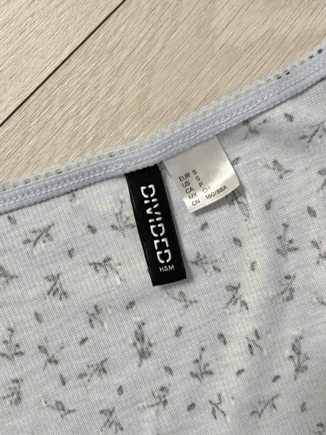 H&M 잔꽃무늬 베이비 블루 반팔 원피스 상품이미지2