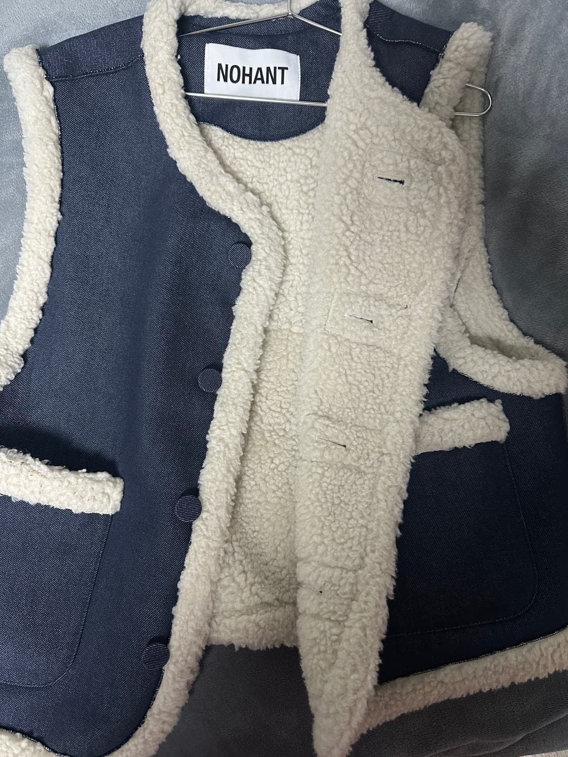 노앙 데님 시어링 베스트 상품이미지2