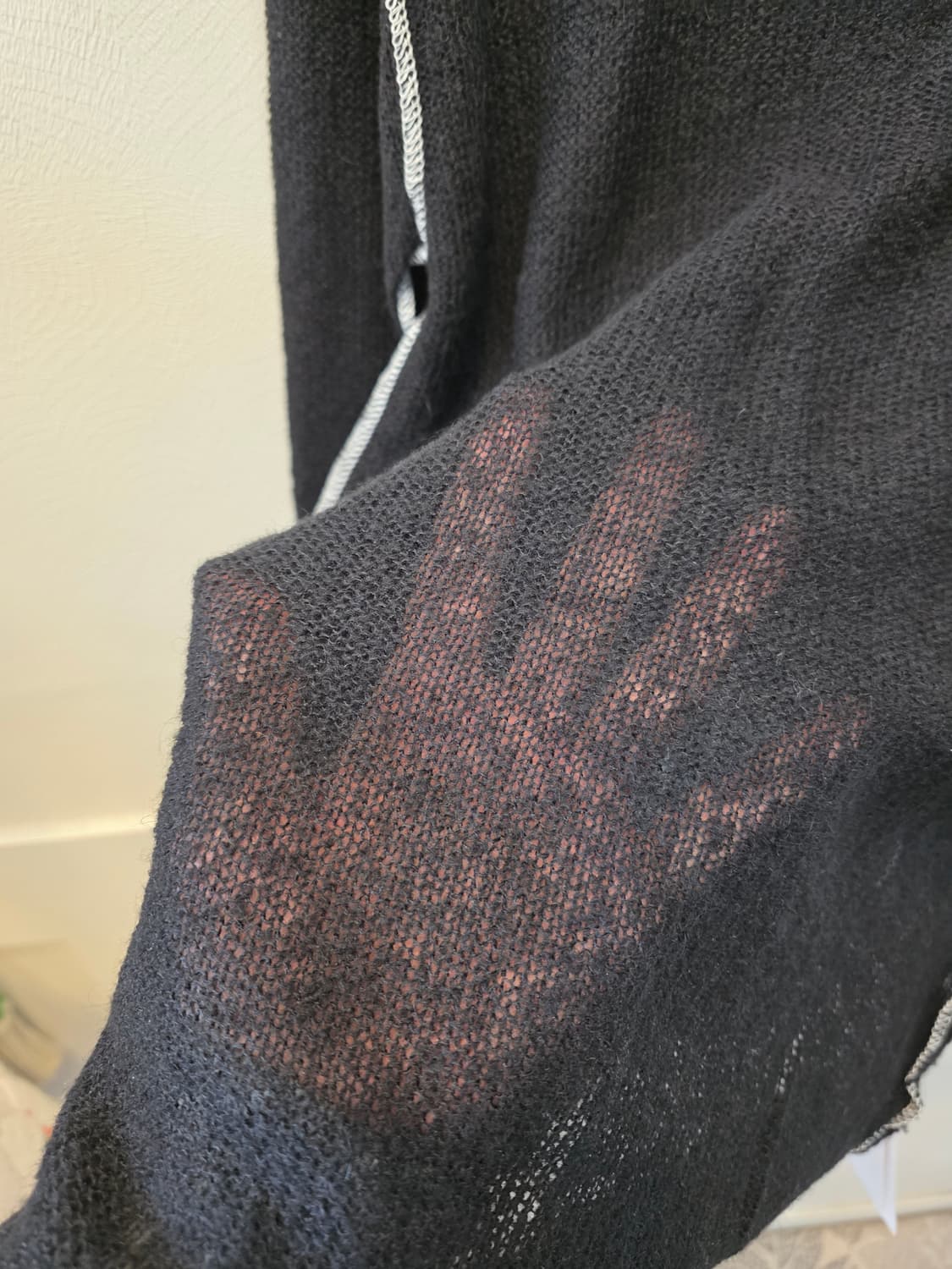 마뗑킴 블랙 시스루 니트 티셔츠 상품이미지3