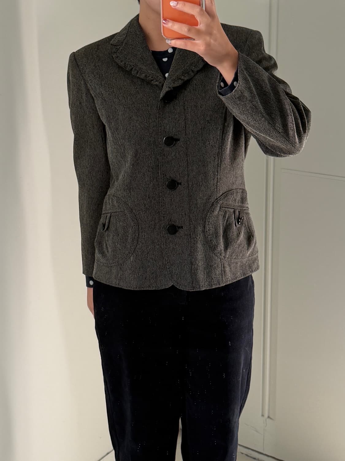 일본빈티지 프릴 블레이져 자켓 상품이미지3