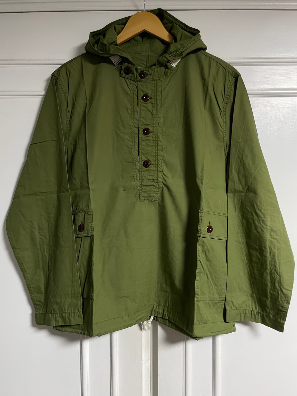 EASTLOGUE Hooded Shirt L.Olive M 상품이미지1