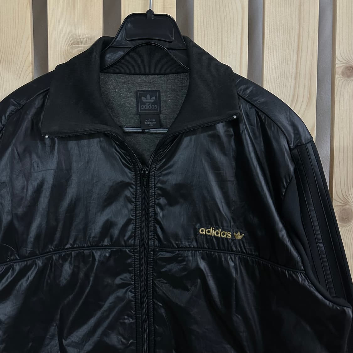 (L) 아디다스 유광 블랙 져지 트랙탑 상품이미지3
