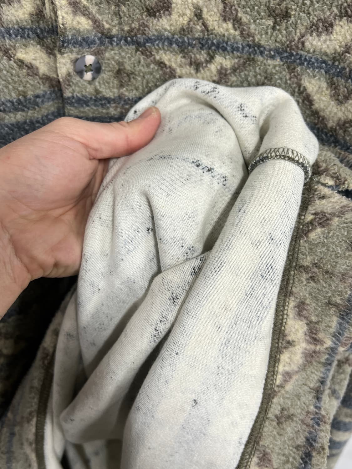 Vintage 빈티지 기하학 나바호 패턴 플리스 반집업 상품이미지6