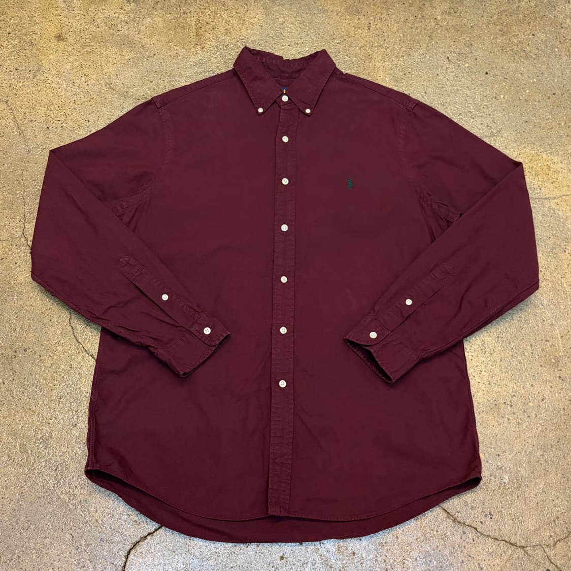 미국 빈티지 폴로랄프로렌 버건디 긴팔 셔츠 상품이미지1