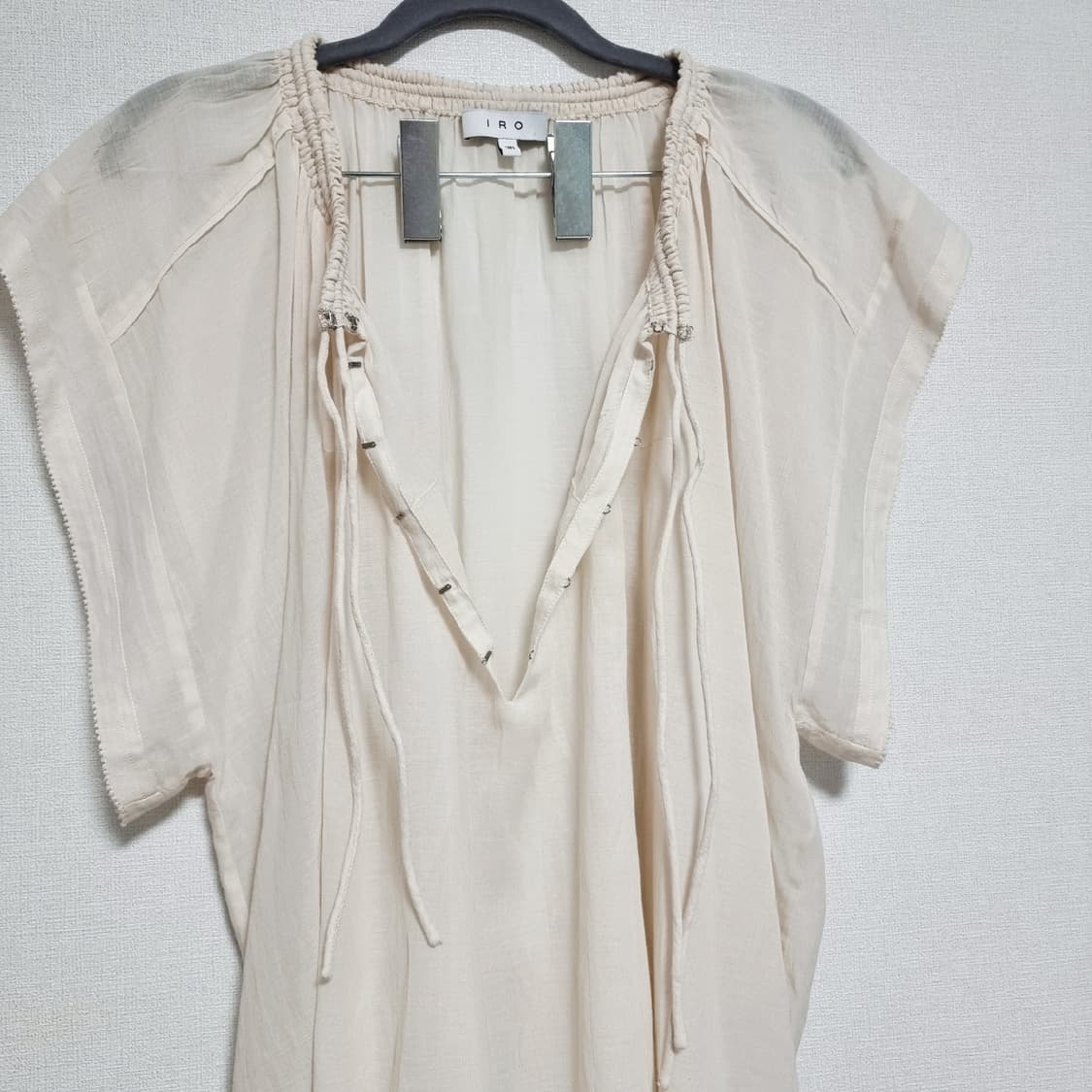 이로 IRO 시스루 아이보리 블라우스 (사실상프리) 상태최상 상품이미지6