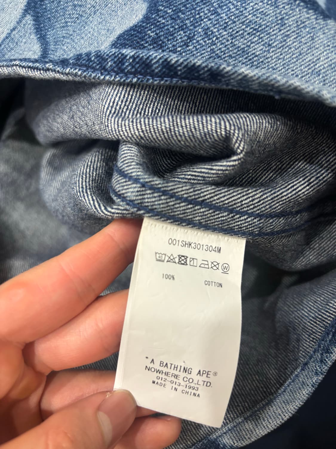 BAPE SOLID CAMO LASER WORK DENIM 상품이미지7