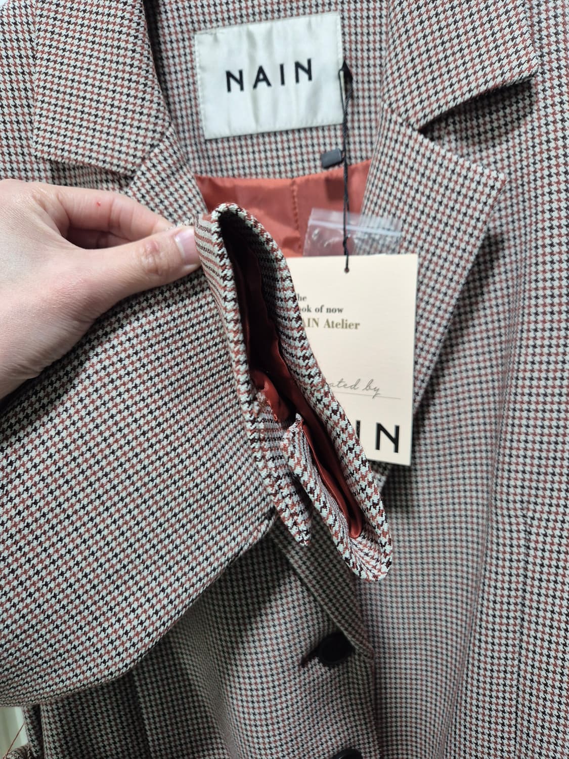 NAIN 체크 벨트 롱 코트 상품이미지9