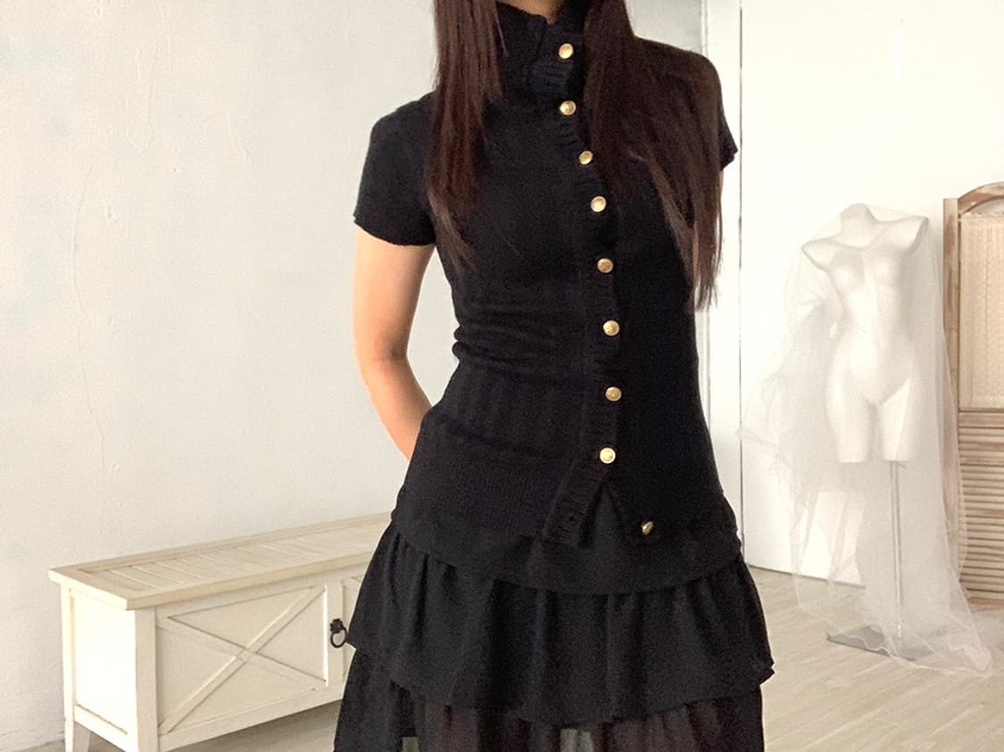 Black casual turtleneck knit top 상품이미지6