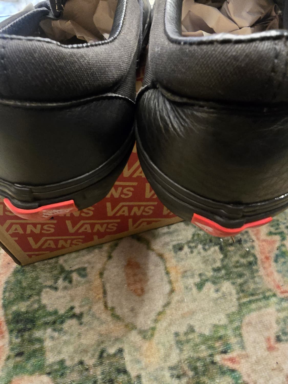 반스90s Vans클래식 슬립온 (레더) 블랙:트루 화이트 스니커즈 상품이미지5