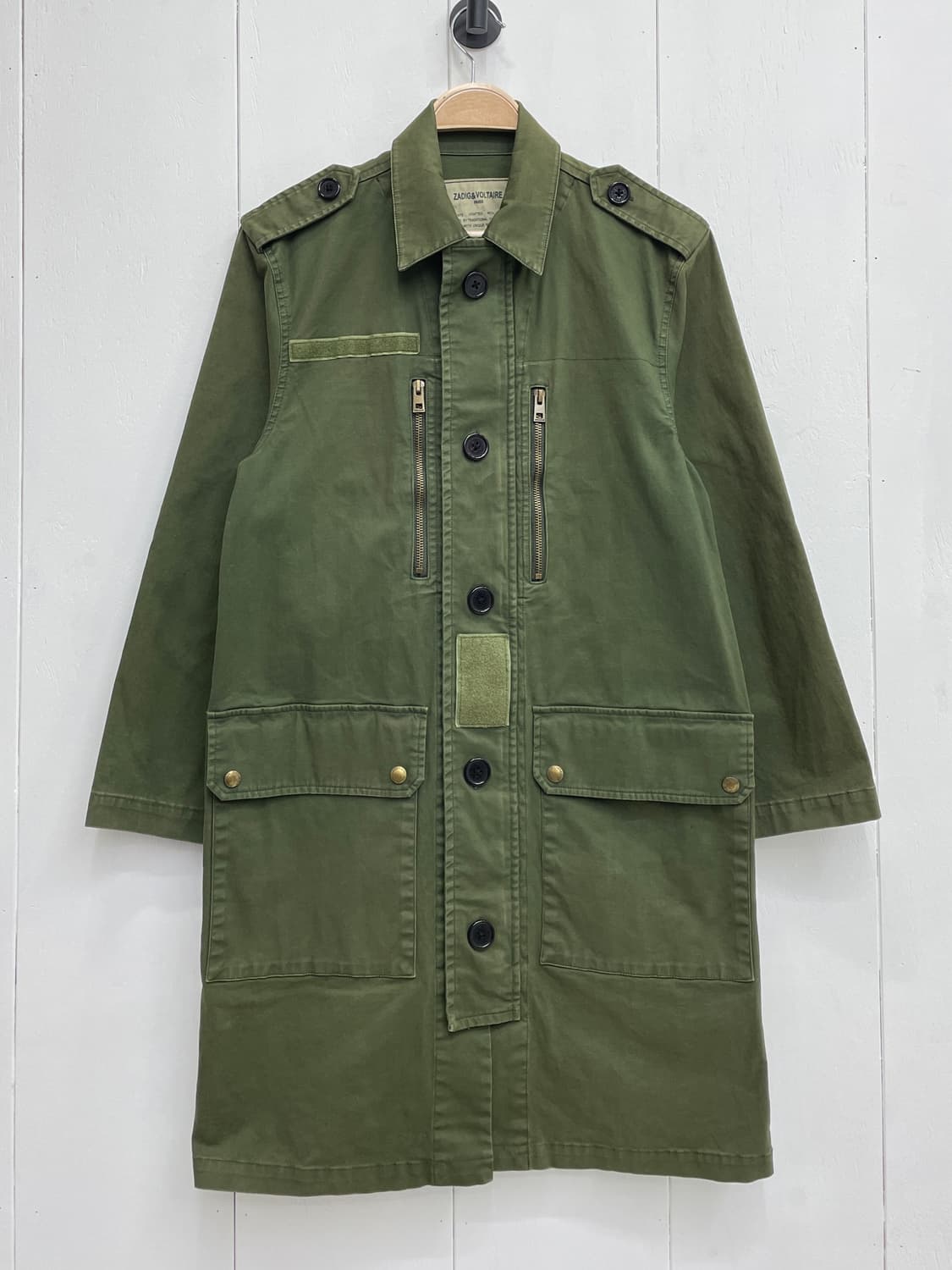 쟈딕앤볼테르 백 자수 별 패치 야상 코트 상품이미지2