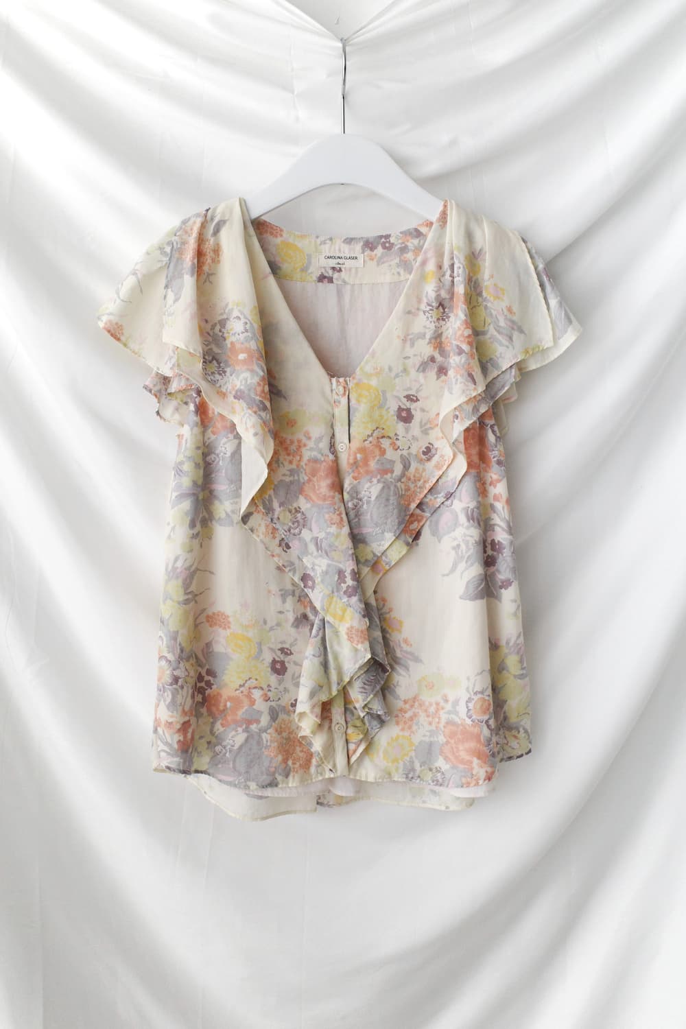 CAROLINA GLASER) flower ruffle blouse  상품이미지1