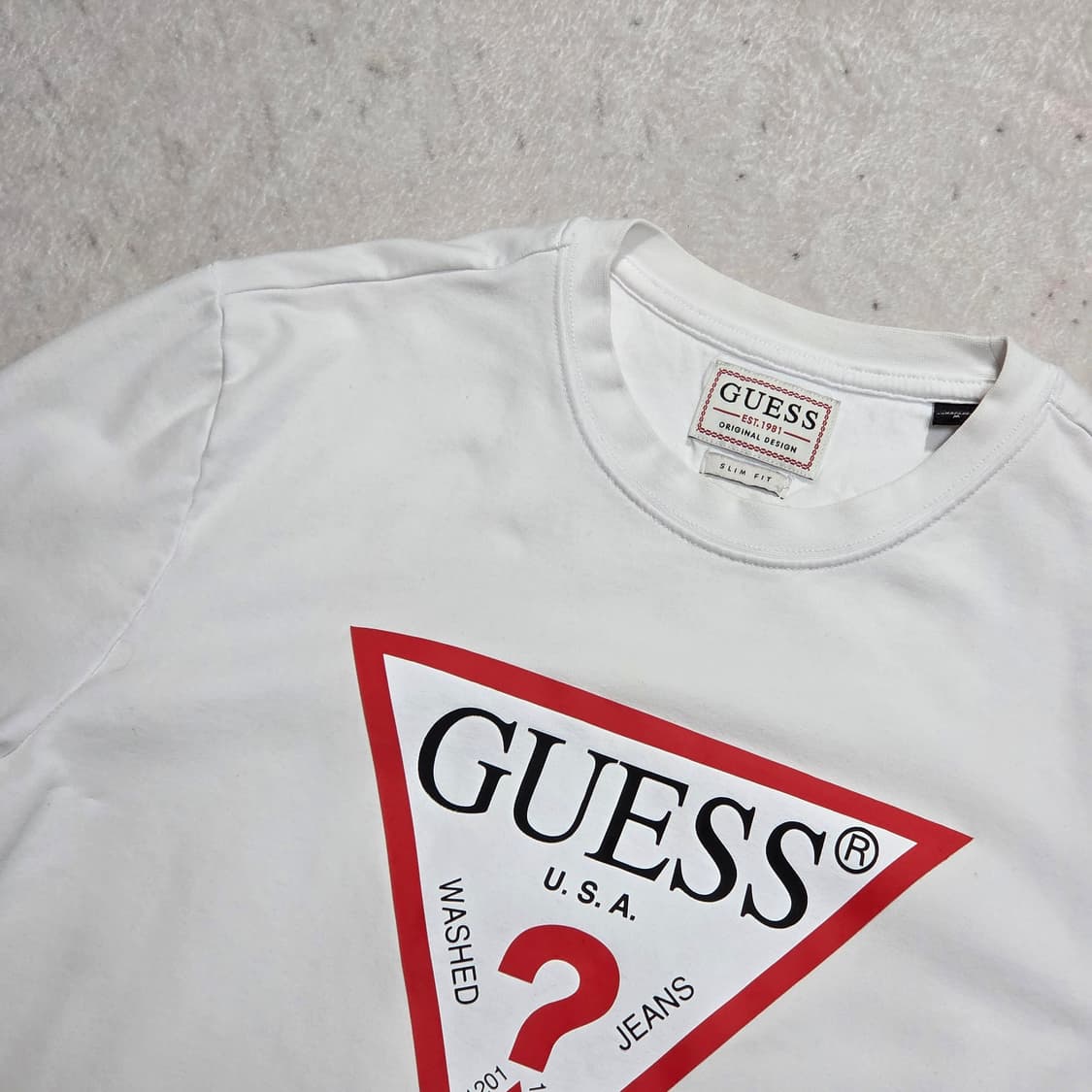 게스 빅로고 화이트 맨투맨 상품이미지2