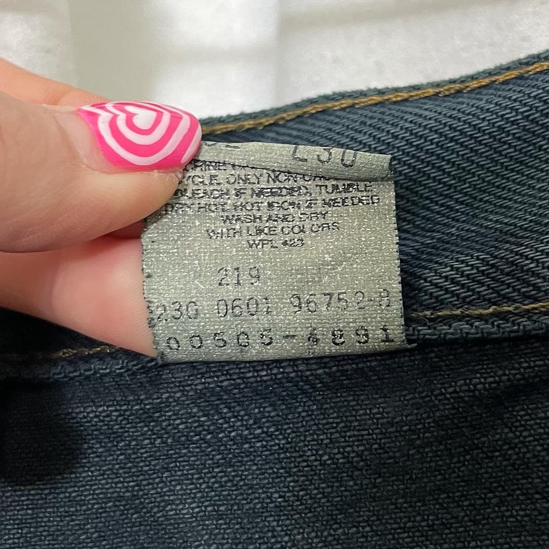 리바이스 505 블랙 호피 포인트 데님 팬츠 상품이미지8