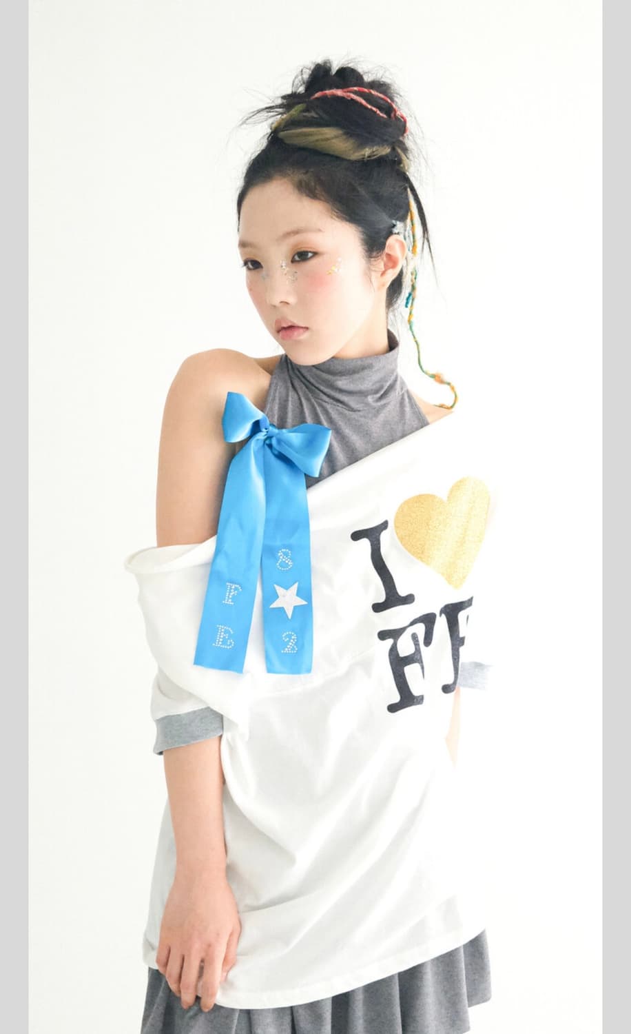 (새상품)[fa.er.ie] cowl neck button t-shirt 상품이미지4