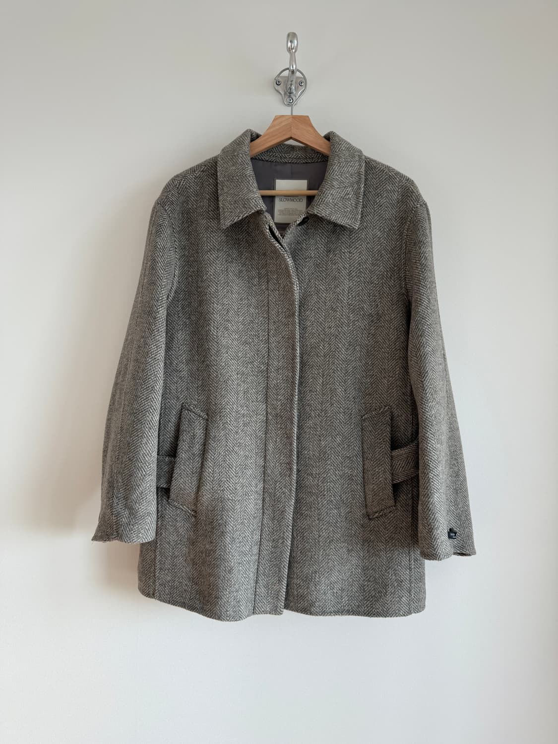 슬로우무드(SLOWMOOD) 울&알파카 헤링본 코트 상품이미지2