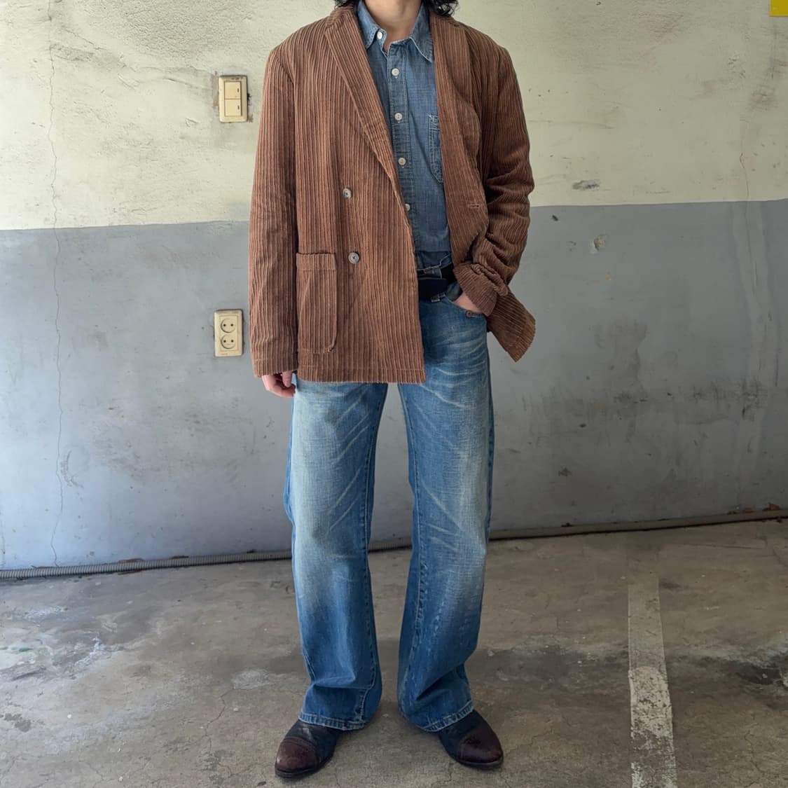 자라 코듀로이 더블 브레스티드 자켓 (터키 생산) 상품이미지3