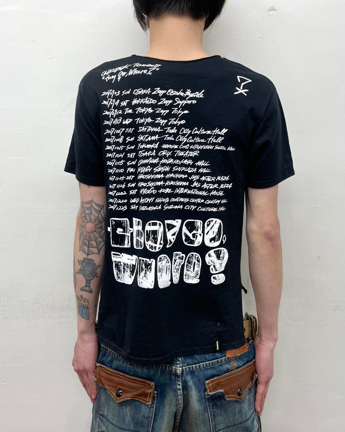 Question mark V-neck punk t-shirt  상품이미지2
