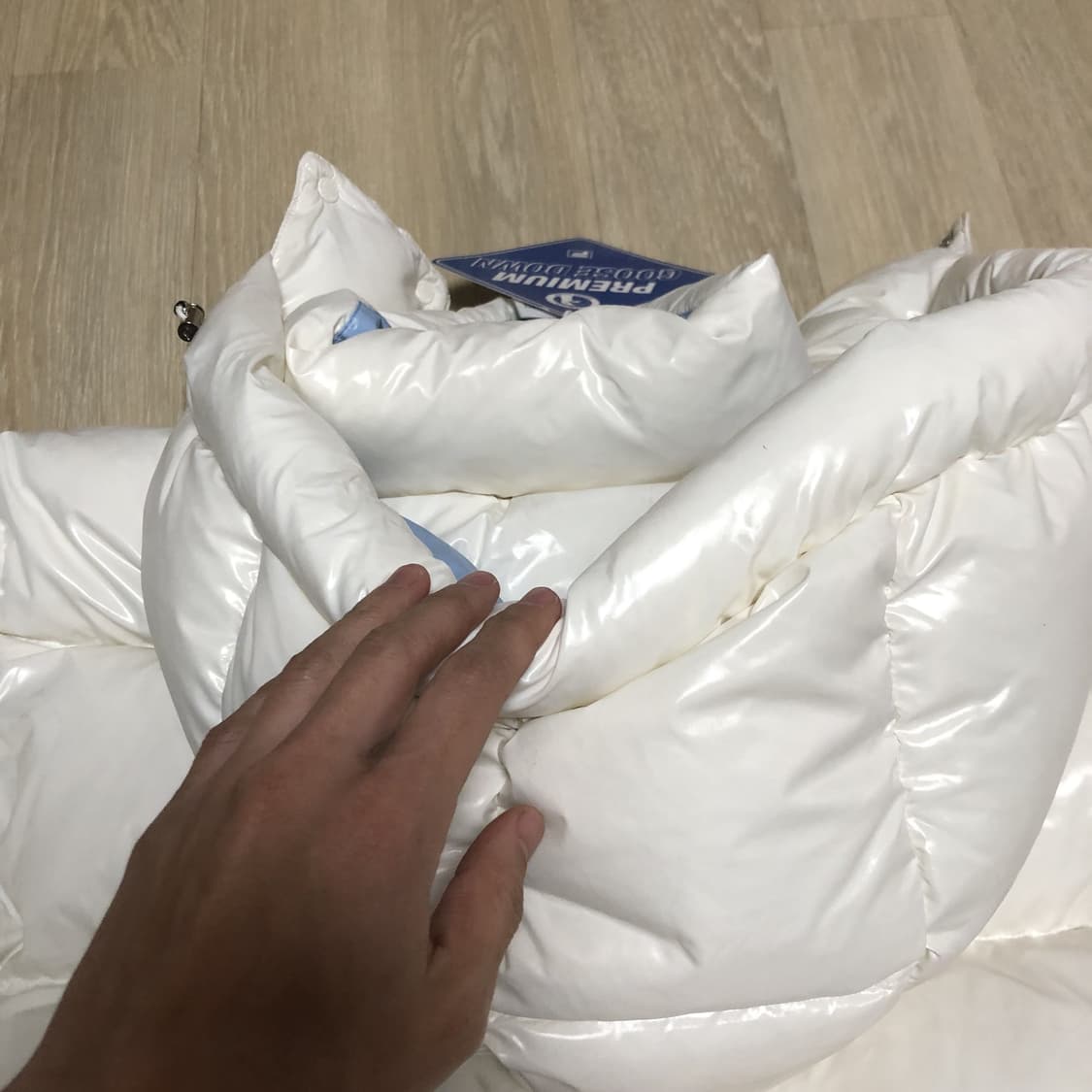 (우먼스 M) 새상품 필라 FILA 밀라노다운 후드 구스다운 숏 패딩자켓 상품이미지8