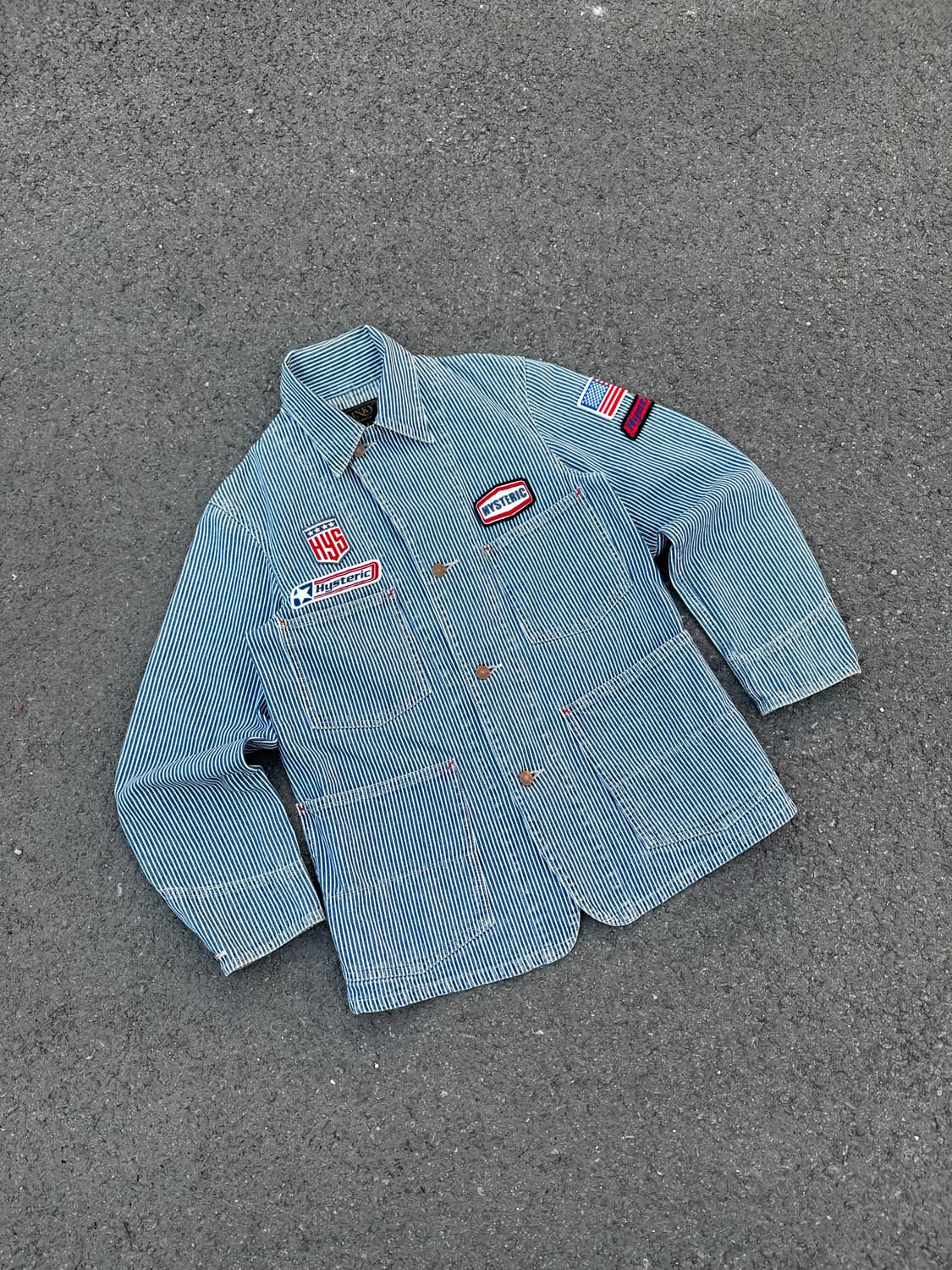 히스테릭 글래머 빈티지 히코리 스트라이프 워크자켓 상품이미지1