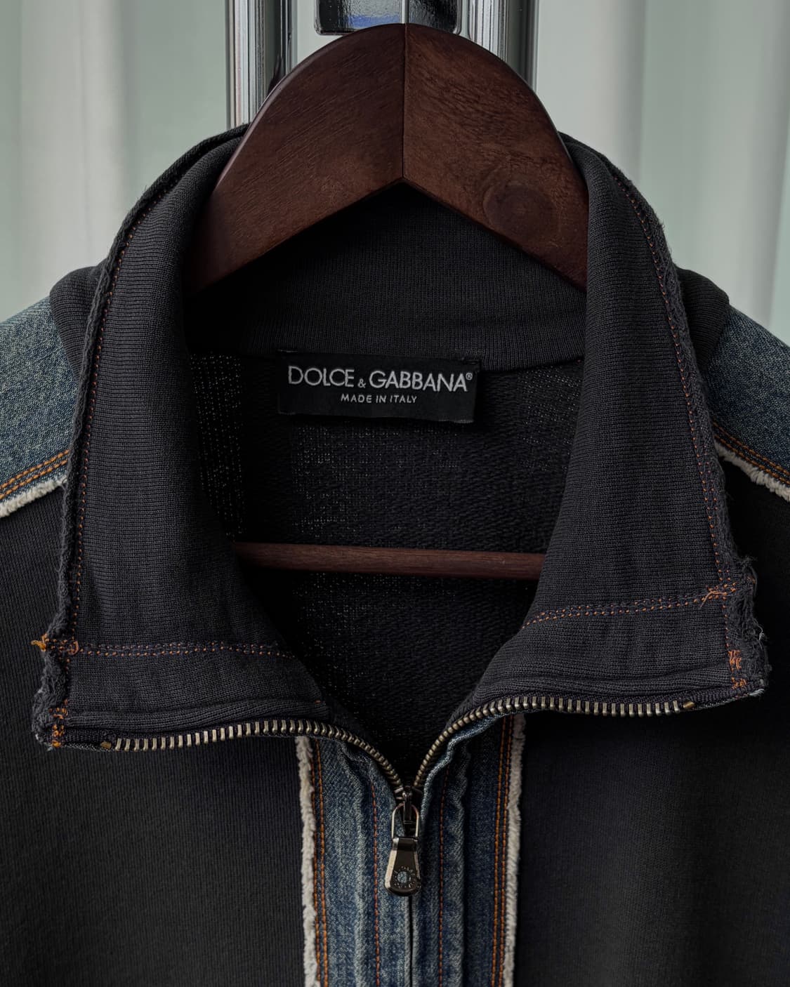 [M-L]돌체앤가바나 정품 인디고 데님 데미지 코튼 집업 상품이미지7