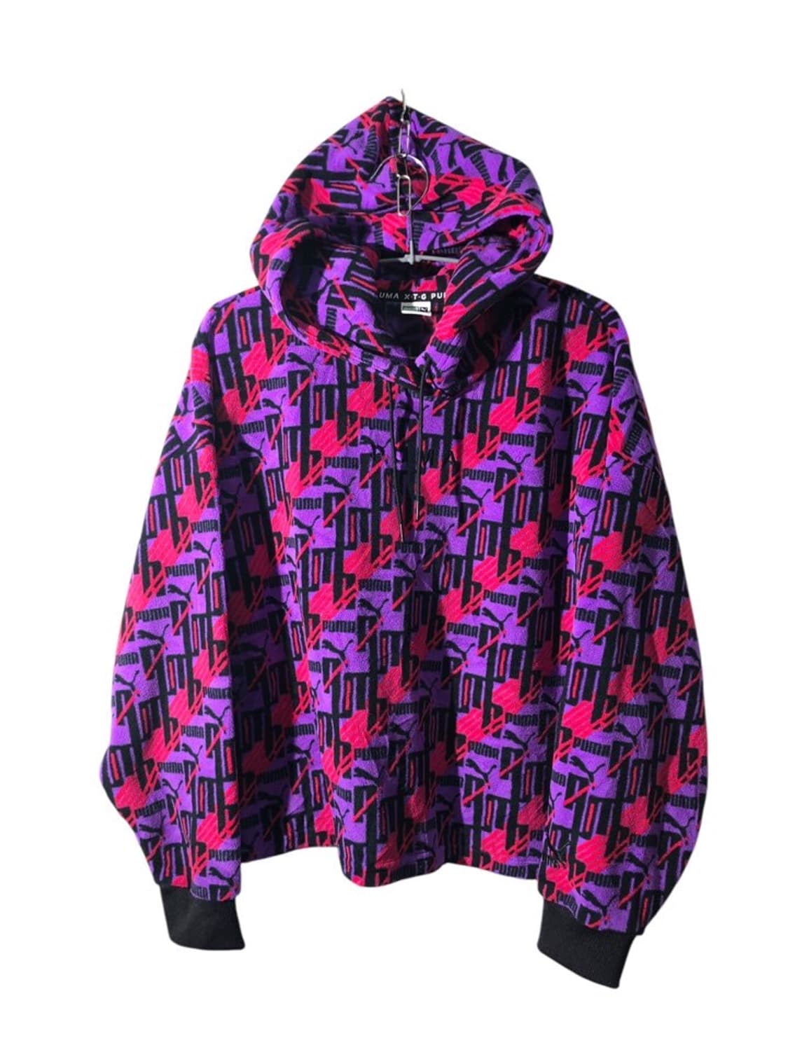puma 플리스 후리스 크롭 후드 티셔츠 상품이미지1