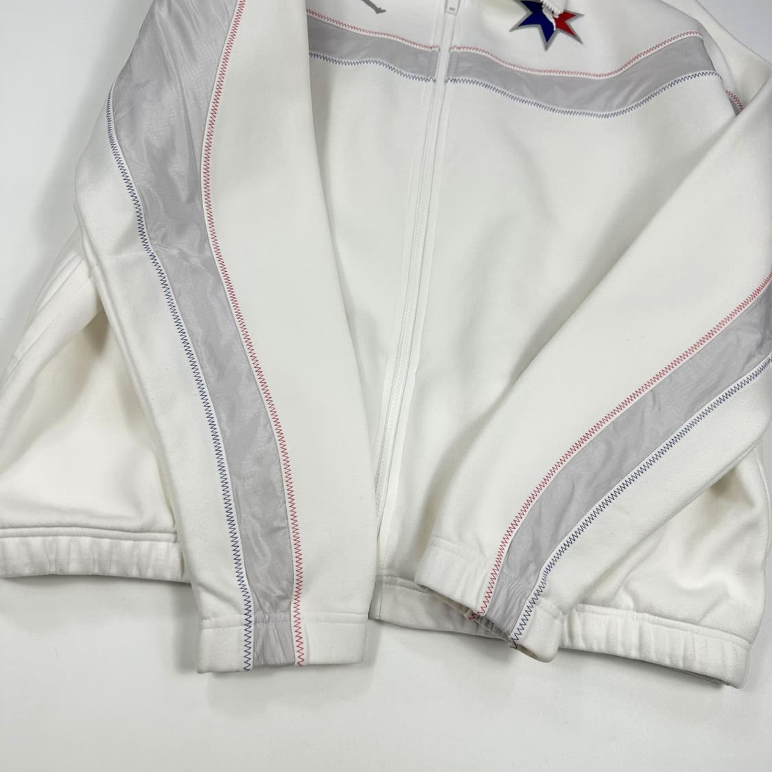 조던 x nba 올스타 화이트 코튼 트랙탑 져지 (실측 XL) 상품이미지6
