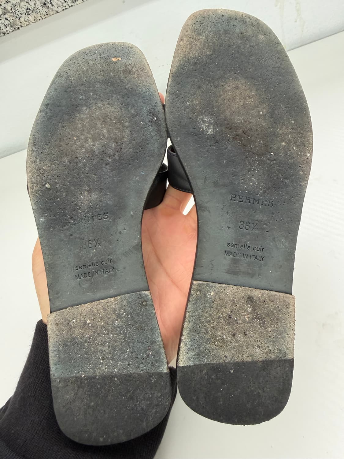 정품) 에르메스 산토니에 오란 슬리퍼 샌들 36.5 상품이미지7